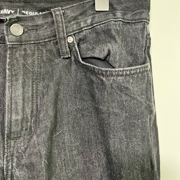 Old Navy Men’s Black Denim Regular Fit Jeans Size 32x34 - Picture 7 of 12